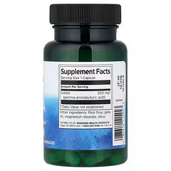 GABA 250 mg de Swanson | Soporte para la relajación, sueño y descanso | 60 cápsulas vegetales