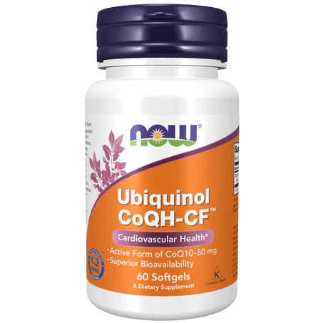 Ubiquinol CoQH-CF NOW Foods 50 mg| Apoyo Cardiovascular| 60 Cápsulas