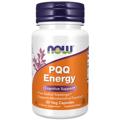 PQQ Energy NOW Foods | Apoya la memoria y concentración | 30 cápsulas