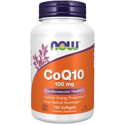 CoQ10 100 mg de NOW Foods | Favorece la producción de energía celular | 150 cápsulas blandas