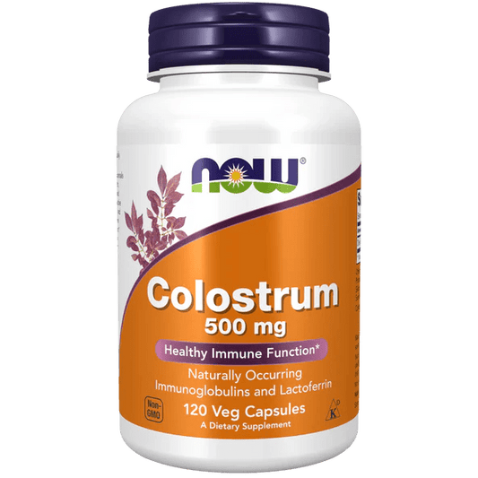Colostro bovino 500 mg de Now Foods | Sistema Inmunitario y Función Intestinal | 120 Cápsulas