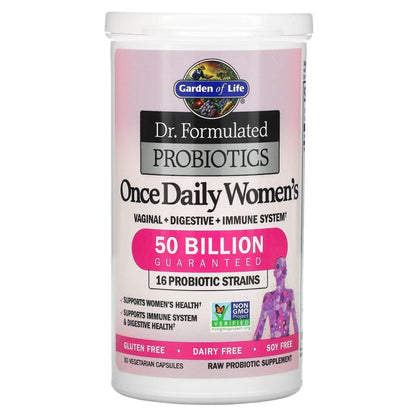 Once Daily Womens de Garden of Life | Multivitaminico Probiótico para  Mujer 50B CFU | 30 cápsulas