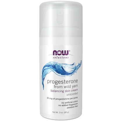 Crema de progesterona con ñame silvestre NOW | Apoyo cosmético al equilibrio femenino | 85 ml