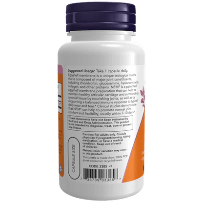 Membrana de Cáscara de huevo 500 MG | Soporte Articular | 60 cápsulas