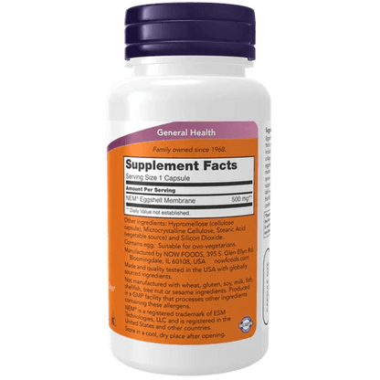 Membrana de Cáscara de huevo 500 MG | Soporte Articular | 60 cápsulas