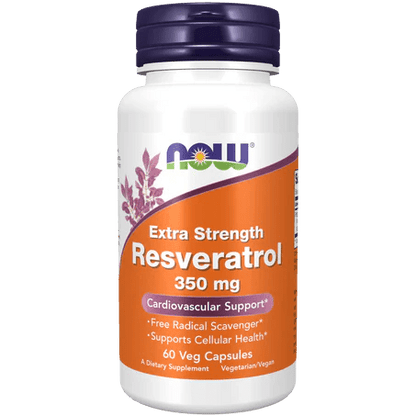Resveratrol Extra Fuerte de Now Foods | Soporte Cardiovascular | 60 cápsulas