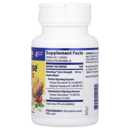 Enzimas digestivas, GlutenEase™  Extra Fuerte Enzymedica | Digestion del Gluten | 30 cápsulas