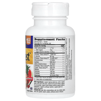 Enzimas Digestivas para Niños de Enzymedica | Apoyo Digestivo Suave Natural | 90 Tabletas Masticables Veganas y Kosher