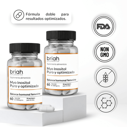 Duo Myo Inositol Puro y optimizado de briah | Balance Hormonal