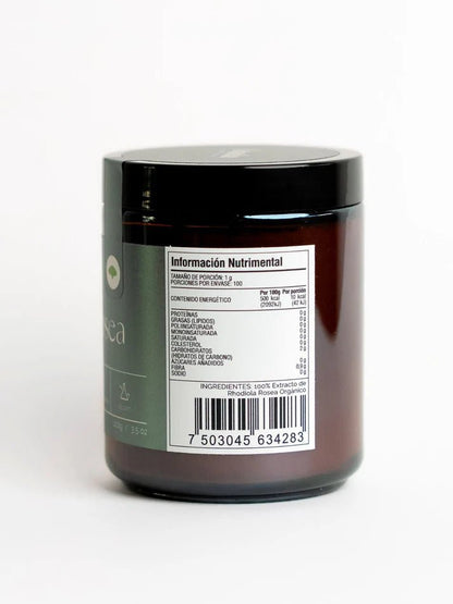 Rhodiola Rosea, extracto orgánico de Landa | Promueve el equilibrio emocional y la adaptabilidad al estrés | Polvo 100 g