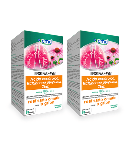 DUO: REGRIPAX + VYM | Vitamina C, Echinacea purpurea y Zinc