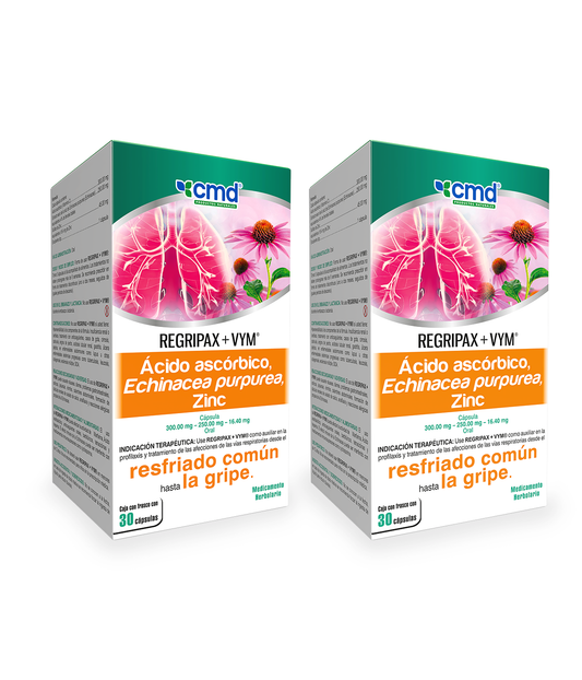 DUO: REGRIPAX + VYM | Vitamina C, Echinacea purpurea y Zinc