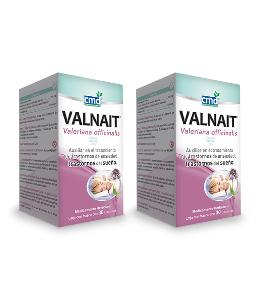 DUO: VALNAIT Valeriana | Suplemento Herbolario | Sueño y Descanso