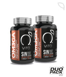 DUO: Omega 3 - Aceite de Salmón con EPA y DHA 1916g por cápsula de Vito | Apoyo de la función cerebral, cardiovascular, cutánea e inmunitaria | DUO 180 cápsulas