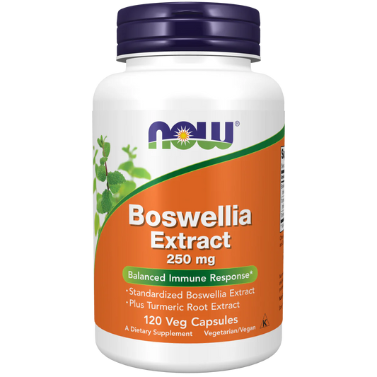 Extracto de Boswellia 500 mg por porción + Cúrcuma | Respuesta Inmunitaria Equilibrada de NOW Foods | 120 cápsulas vegetales, 60 porciones