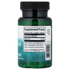 Melatonina 3 mg de Swanson | Contribuye a reducir el insomnio, promoviendo un descanso reparador | 120 cápsulas vegetales
