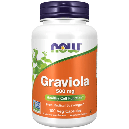Graviola 500 mg NOW Foods  |  Antioxidante, energía y vitalidad diaria | 100 cápsulas veganas