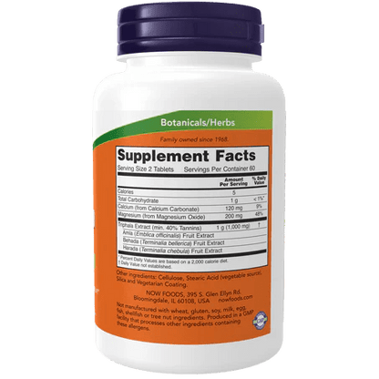 Triphala 500mg de Now Foods |  Soporte Digestivo  | 120 Cápsulas