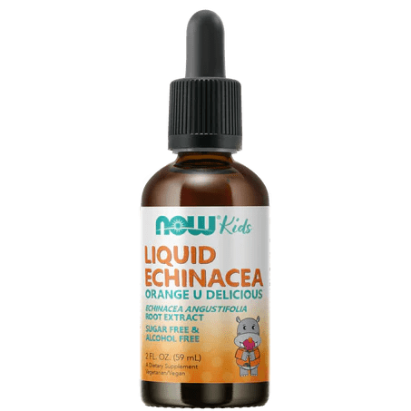 Echinacea líquida de NOW | Apoya el bienestar inmunológico infantil  |c59 ml sabor naranja