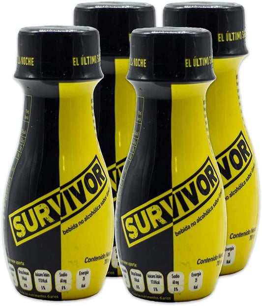 Cúrcuma + Electrolitos por PACK de Survivor Shop | Bebida Anti Resaca de Hidratación - Desintoxicación | 70ml Sabor Limón