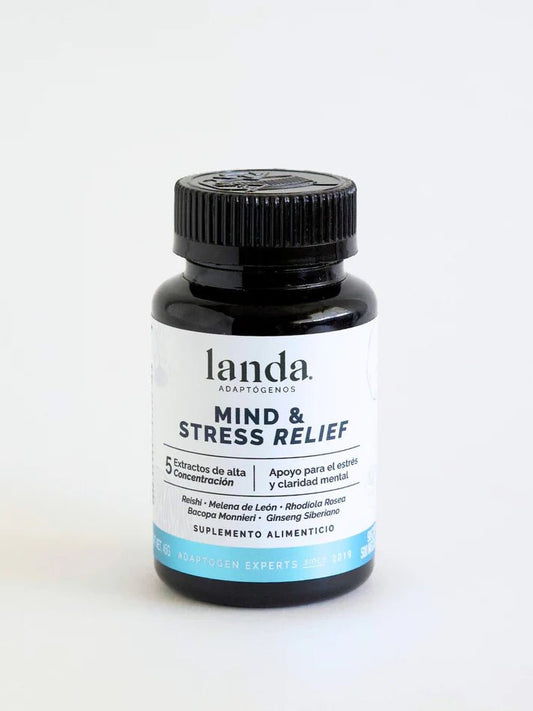 Mind & Stress Relief de Landa Adaptógenos | Ayuda a Reducir la Ansiedad y el Estrés | 90 cápsulas
