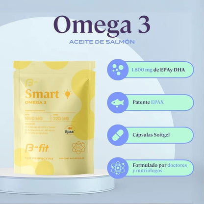 Omega 3 a base de Aceite de Salmón Noruego | 1080 mg de EPA y 720 de DHA | 30 días