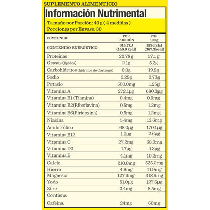 Proteína en Polvo con Vitaminas y Minerales - The Slender Blend de Protein World | Ayuda en la Recuperación Muscular | 1.2kg - Presentación en varios sabores