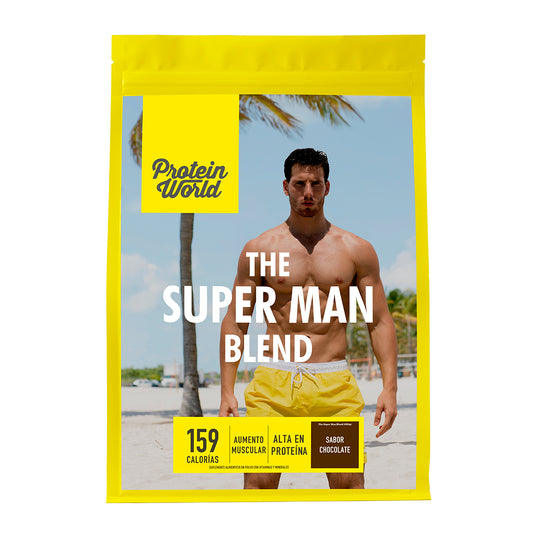 Proteína en Polvo 50g The SuperMan Blend de Protein World | Apoyo de la Recuperación Muscular - Crecimiento y Desarrollo  | 1.2kg - Polvo para preparar batidos Sabor Chocolate