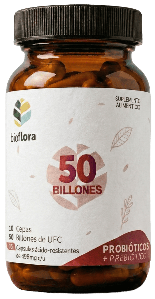 50 Billones Probióticos + Prebióticos Bioflora | Suplemento  | Salud Digestiva