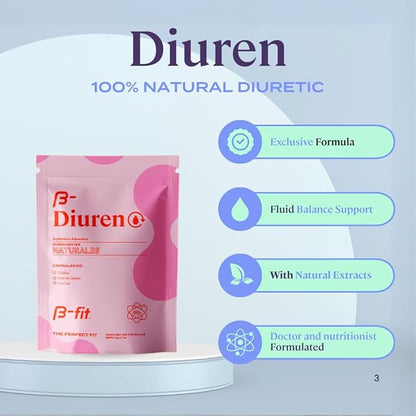 Cola de caballo Diuren de B-fit | Apoya bienestar general, sistema urinario | 60 cápsulas