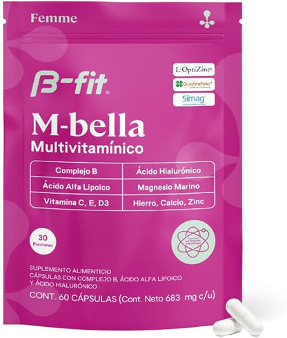 M-Bella B-fit Multivitamínico Mujer | Balance y Vitalidad | 60 cápsulas