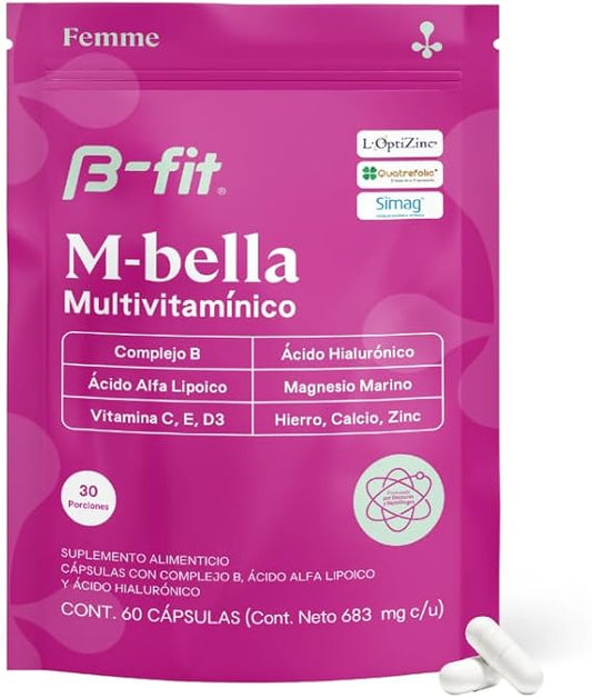 M-Bella B-fit Multivitamínico Mujer | Balance y Vitalidad | 60 cápsulas