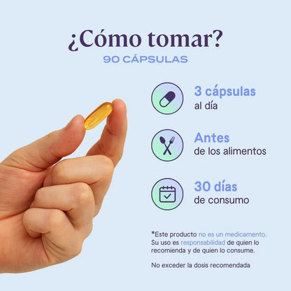Omega 3 a base de Aceite de Salmón Noruego | 1080 mg de EPA y 720 de DHA | 30 días