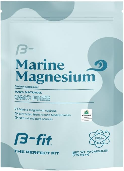Magnesio marino B-fit | Apoya relajación muscular, sistema nervioso | 90 cápsulas
