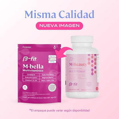 M-Bella B-fit Multivitamínico Mujer | Balance y Vitalidad | 60 cápsulas