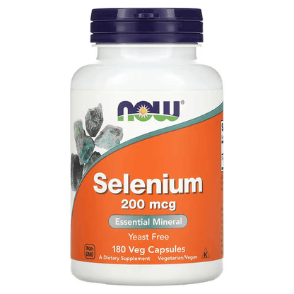 Selenio 200 mcg de NOW Foods | Protección antioxidante, funcionamiento normal de la tiroides | 180 cápsulas vegetales