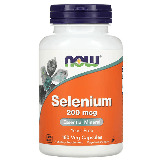 Selenio 200 mcg de NOW Foods | Protección antioxidante, funcionamiento normal de la tiroides | 180 cápsulas vegetales