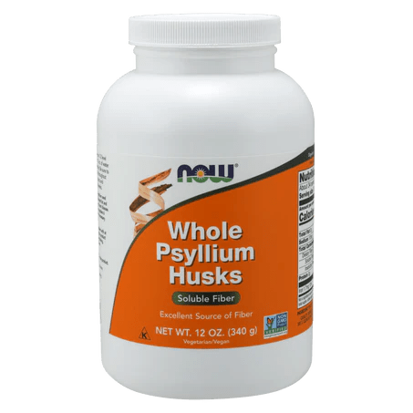 Cáscara de psyllium entera de Now | Fibra soluble | 340 g