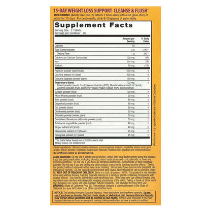 Cleanse & Flush 15 días de Nature’s Secret | Favorece la desintoxicación digestiva | 60 tabletas