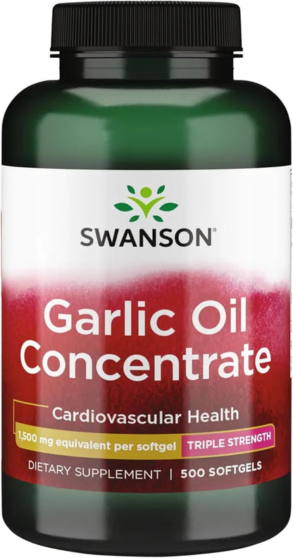 Aceite de Ajo Concentrado 1mg de Swanson | Soporte cardiovascular - Contribuye a reforzar el sistema inmunológico | 250 cápsulas blandas