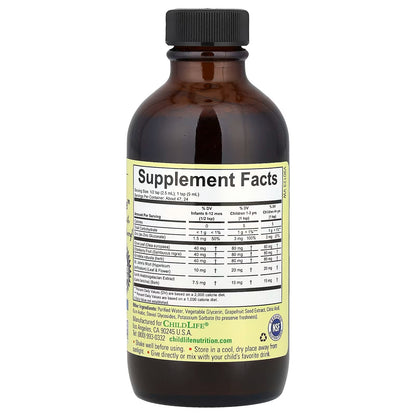 Zinc + Hierbas Naturales - Primera Defensa para Niños de Child Life | Apoyo Inmunológico - Fuerte y Equilibrado | Líquido de 118 ml