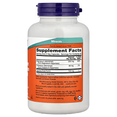 Magnesio + Potasio  250 mg NOW Foods | Funcionamiento muscular, aporta magnesio, potasio y taurin | 120 Cápsulas