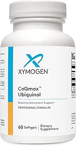 Omega 3 y CoQ10 CoQmax Ubiquinol Xymogen | Bienestar cardiovascular, antioxidante | 60 Cápsulas Blandas