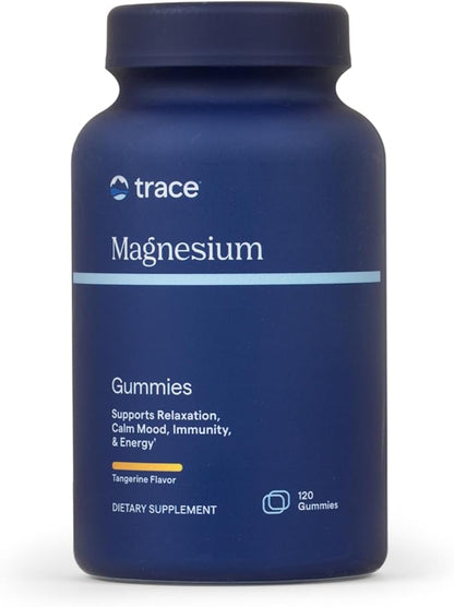 Citrato de Magnesio 84mg en Gomitas de Trace Minerals | Fortalece el Sistema Cardiovascular e Inmunológico | 120 gomitas, Sabores: Mandarina, Sandía y Durazno