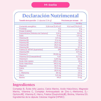 M-Bella B-fit Multivitamínico Mujer | Balance y Vitalidad | 60 cápsulas