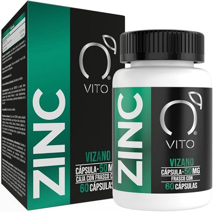 DUO: Zinc 50mg por cápsula de Vito | Contribuye al fortalecimiento del sistema inmune | Duo con 180 cápsulas vegetales