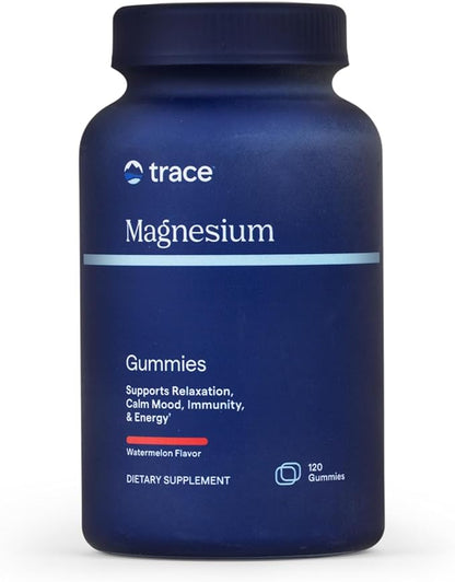 Citrato de Magnesio 84mg en Gomitas de Trace Minerals | Fortalece el Sistema Cardiovascular e Inmunológico | 120 gomitas, Sabores: Mandarina, Sandía y Durazno