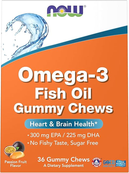 Omega-3 Molecularmente Destilado 1000 mg de Now Foods | Apoya la función cardiovascular |  Diferentes presentaciones en Cápsulas Blandas y Gomitas