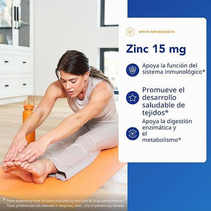 Zinc 15 Pure Encapsulations Picolinato de Zinc 15 mg | Apoyo Inmunológico | 60 cápsulas