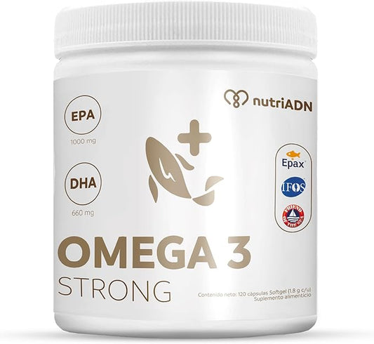 Omega 3 Strong de NutriADN | EPA y DHA alta pureza | 120 cápsulas